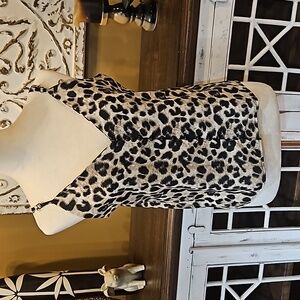 Leopard 🐆 Print Satin Like Button Front Tank